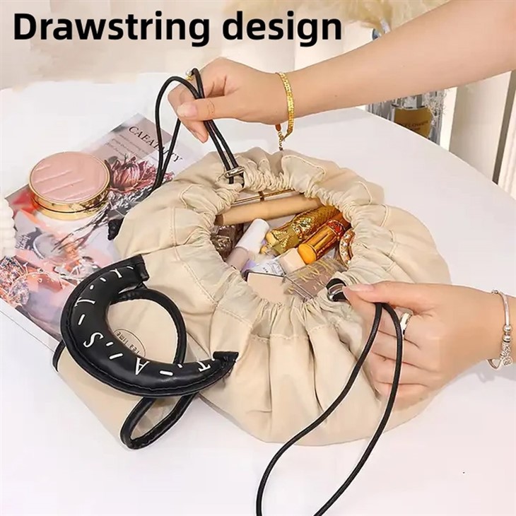 Portable Lazy Drawstring Makeup Bag